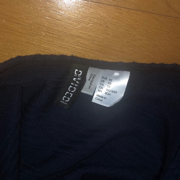 H&M Navy Fit and Flare Dress XS - Picture 3 of 5